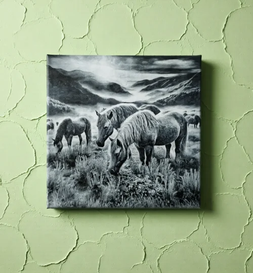REALISATIES horses canvas
