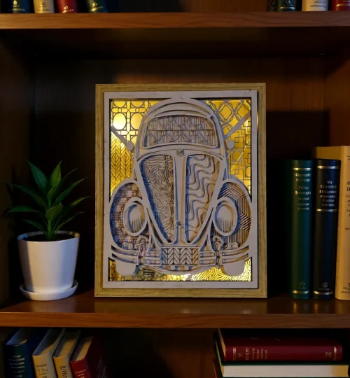 vw beetle met licht kader